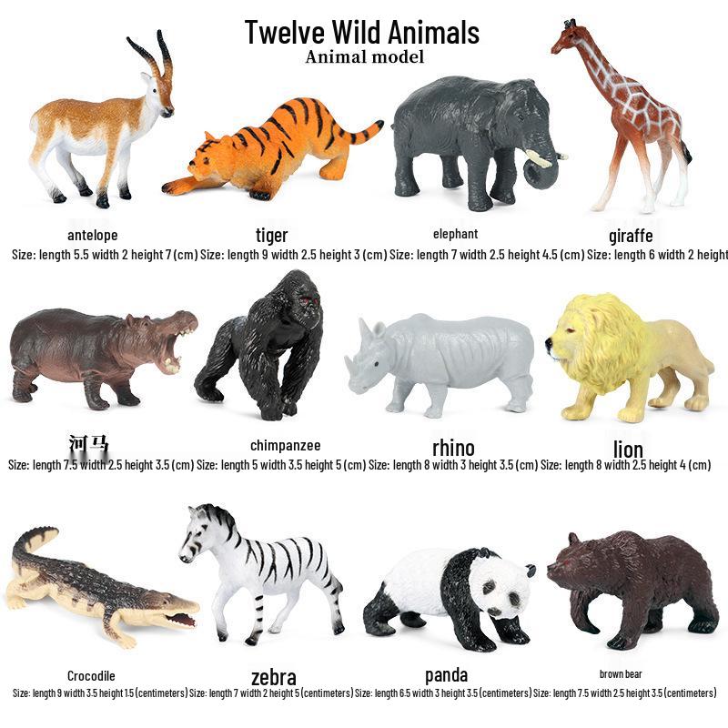 Wildlife Simulation Set: Gray Wolf, Hedgehog, Red Fox, Tree Frog, Wild Boar, Chipmunk, White-tailed Deer - Perfect Christmas Gift