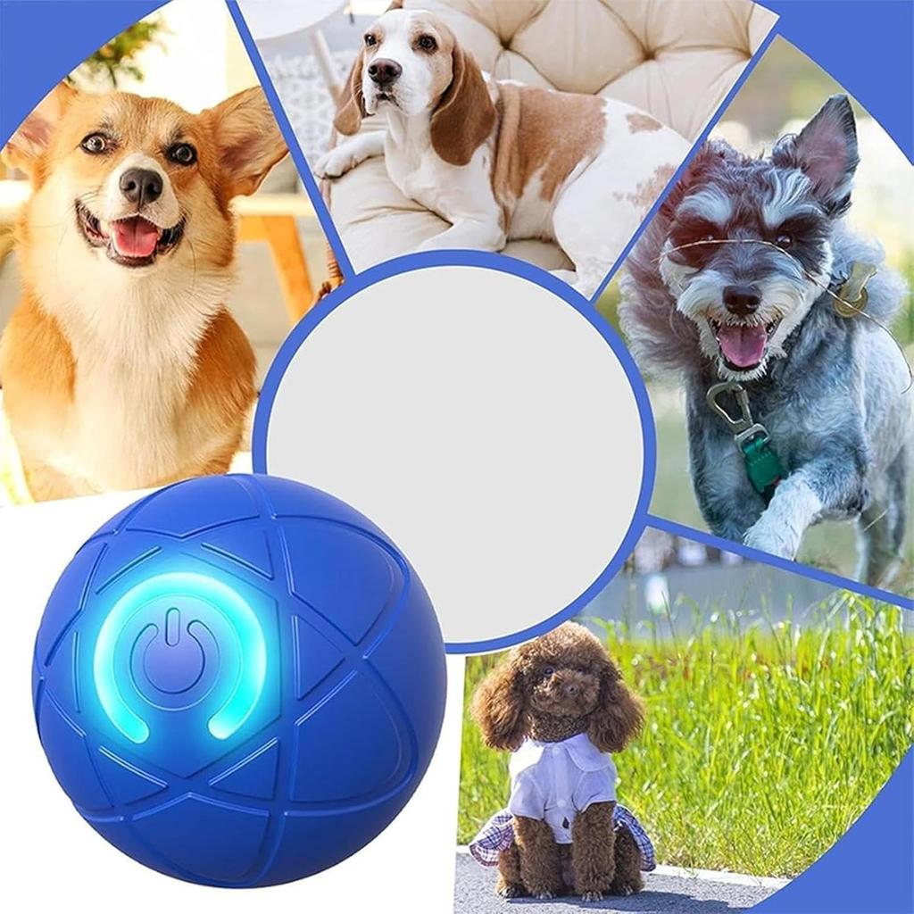SMART Interactive Pet Ball Remote Control Flashing Rolling Jumping Rotating Waterproof Dog Chew Toy Ball for Aggressive Chewers