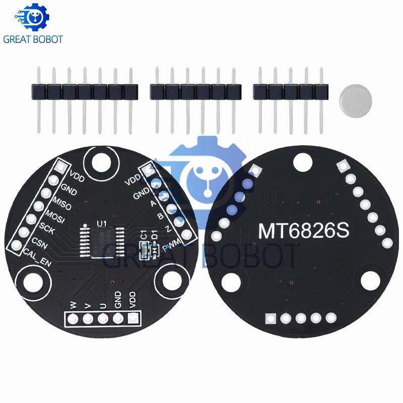 MT6826S High Precision High Speed Magnetic Encoder Magnetic Induction Angle Measurement Sensor Module for arduino