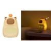 Cute Capybara Shape Sleep Night Lamp with Alarm Slock 1500mAh USB Rechargeable Sleep Trainer for Kids and Adults