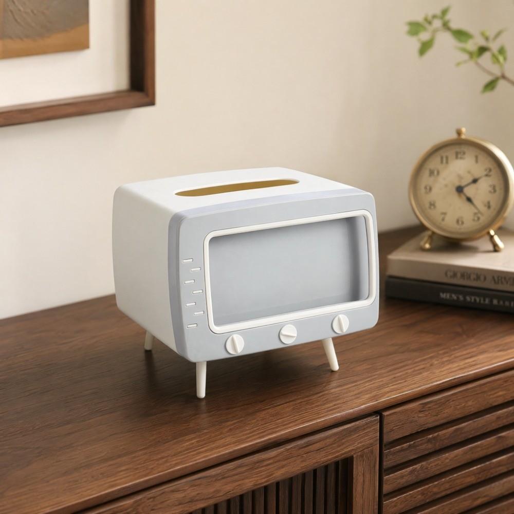 Square Paper Storage Box Phone Holder Tissue Dispenser TV Desktop Tissue Box  Household