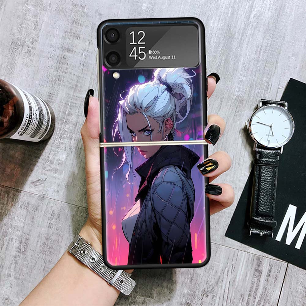 Valorant Jett Cases For Samsung Galaxy Z Flip 4 5 6 7 3 Z Flip7 Flip6 Flip4 Flip5 Flip3 5G Hard Shockproof Fundas Cover Galaxy Z
