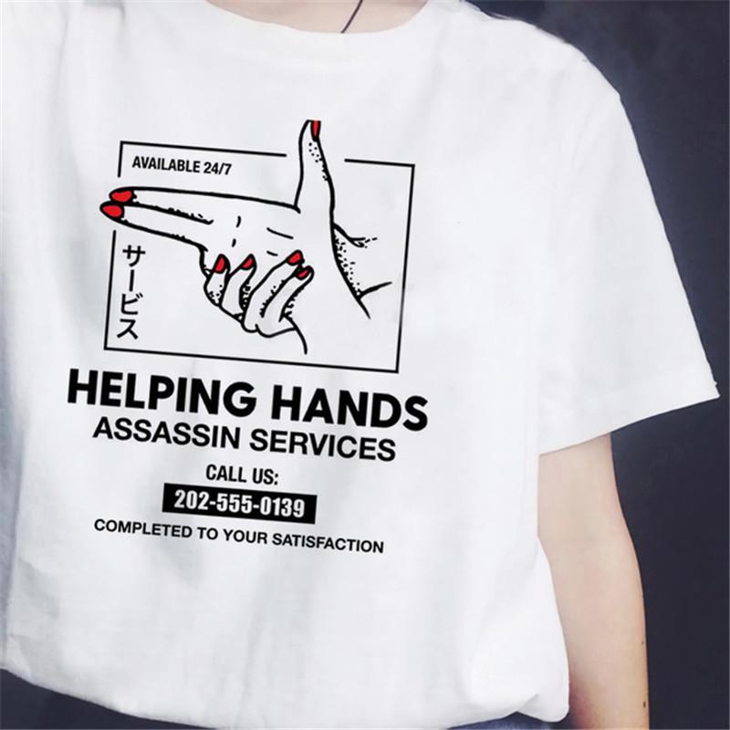 Hotselling New Aesthetic Wave Print Roundneck Shortsleeved Tshirt for Women Graphic T Shirts Aesthetic Clothes Tops Harajuku
