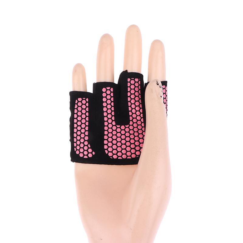 Gym Fitness Four-Finger Half Finger Gloves Silicone Workout Glove Pull Up Power Weight Lifting Grips Hand Plam Protector