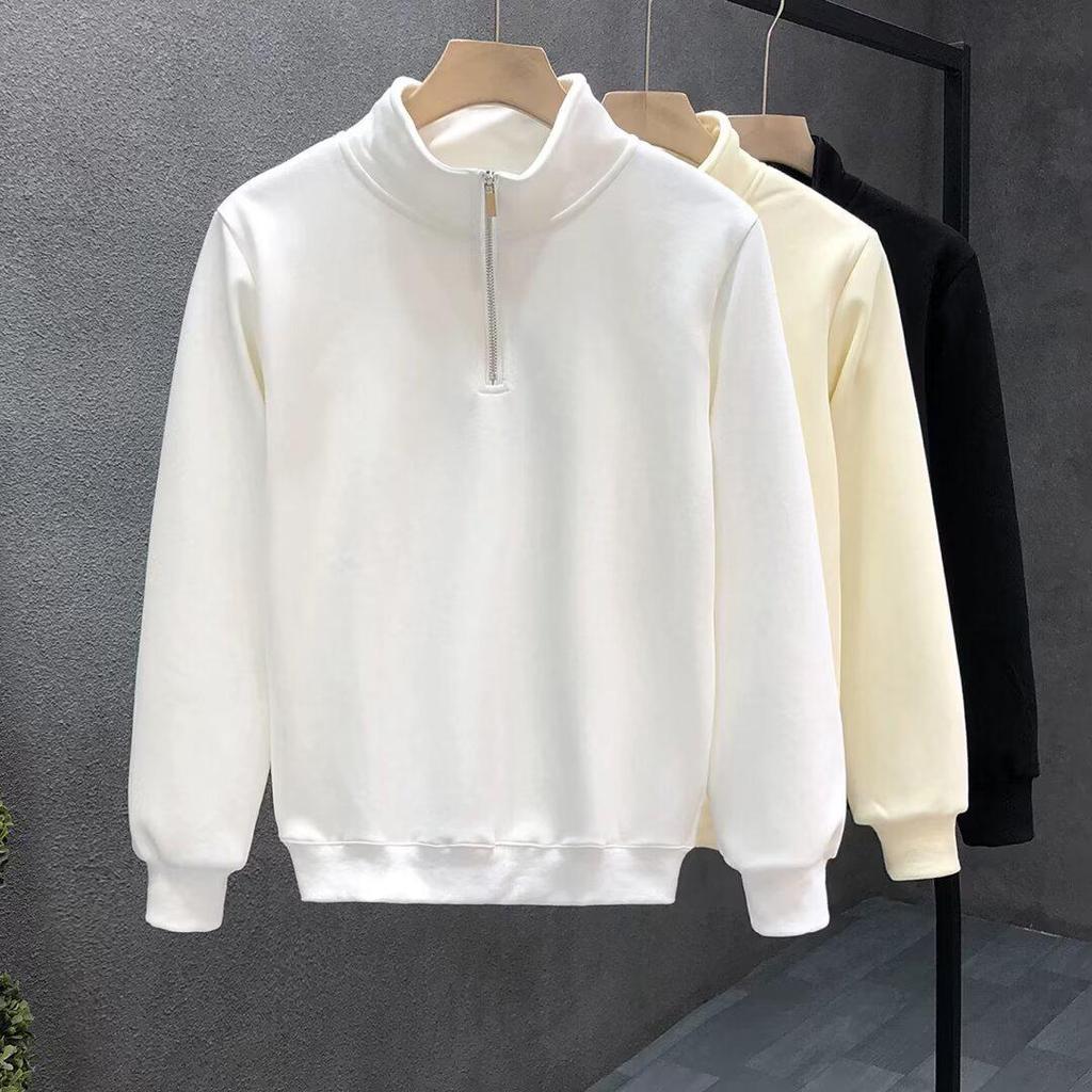 Men's Half-Zip Stand Collar Sweatshirt, New for 2025 Spring & Autumn Season, Long-Sleeve Top