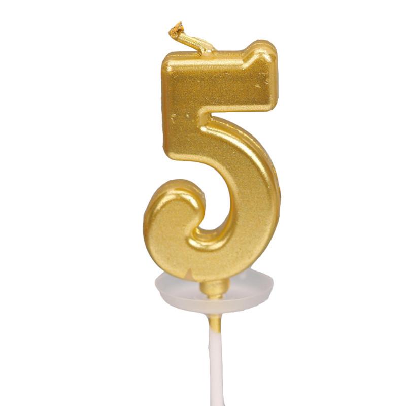 50 Gold and Silver Number Candle Cake Toppers - Individually Boxed Party Decorations
