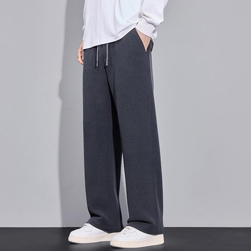 

Мужские 2025 Новые Вельветовые Вязаные Клетчатые Широкие Прямые Повседневные Брюки L (115-130 jin)