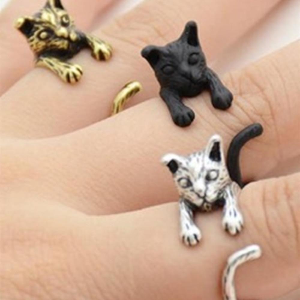 Compre Cat Ring, Adjustable Ring, Cat Jewelry, Cat Gift Fashion
