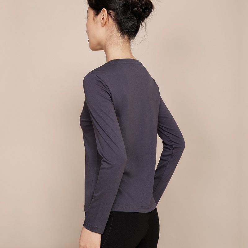 220g Women's Long-Sleeve Heavyweight White T-Shirt, Round Neck, Xinjiang Cotton