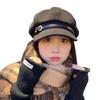 Autumn and Winter Hat Women's Retro Belt Buckle Octagonal Hat Showing Face Newsboy Hat Literary Cap