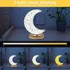 Bedroom Crystal Touch Dimming Night Light Girls Room Home Decor Aesthetics USB Bedside LED Ambient Table 3D Moon Lamp