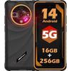 Ulefone Armor X31 Pro Téléphone Portable Incassable 5G 16Go+256Go 6,56" 120Hz 6050mAh 64MP Smartphone Robuste Dual SIM/NFC Orange