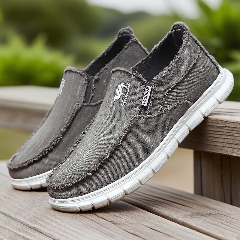 Men's shoes new summer casual shoes shallow mouth soft sole old Beijing cloth shoes trendy canvas shoes lightweight mesh shoes men's