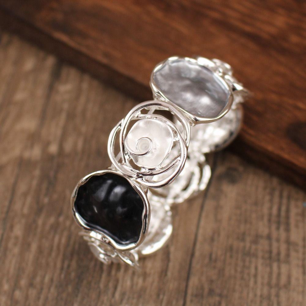 Elastic Buckle Colored Oil Rose Bracelet Women's Hand Bracelet  Gifts for Women Girl