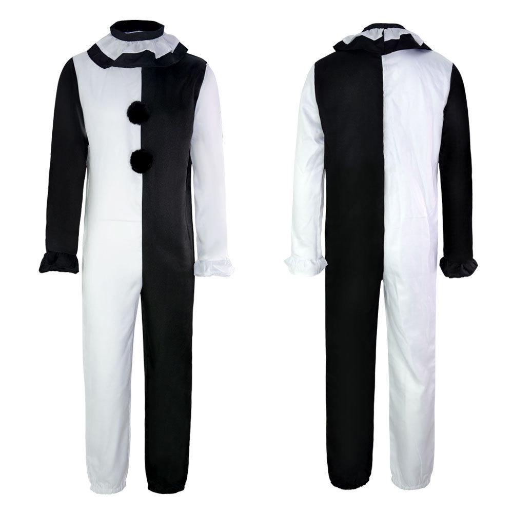 Terrifier Art the Clown Kostium Cosplay Halloweenowy Straszny Strój do Role-Playu Garnitur Błazna na Imprezę dla Dorosłych Mężczyzn Kobiet Czarny Zestaw Clown
