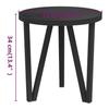 VidaXL Table à thé Noir Ø35 cm MDF 331667