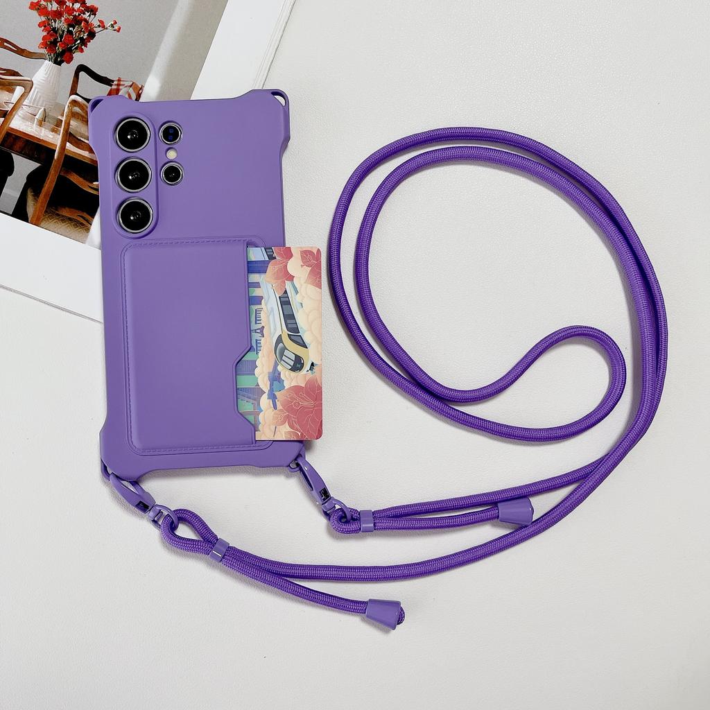 Flüssigsilikon Lanyard Kartenhalter Handyhülle Für Samsung Galaxy S26 S25 S24 S23 S22 S21 Ultra Plus FE Edge 5G A17 4G 5G Hülle