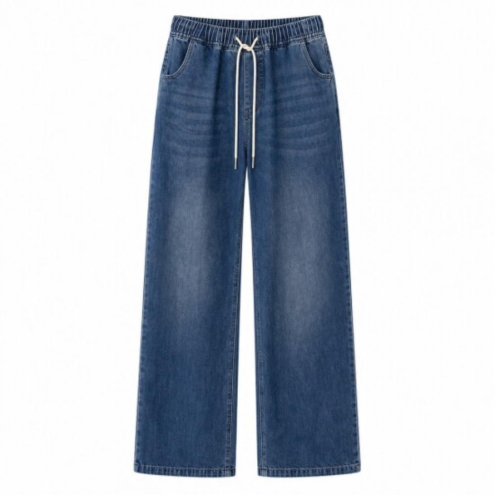 Limid Men S Denim Banding drawString Wide pantS On Pta Qwfooa9h
