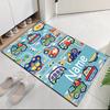 Custom Name Cute Cars Printed Carpet, for Office Chair Living Room Bedroom Kitchen Room Decor Gifts.