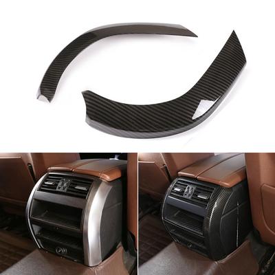 Car Styling ABS Karbónová Textúra Stredová Lakťová Opierka Zadný Výduch Vzduchu Bočný Krycí Pásik Trim Pre BMW 5 Series F10 F18 2011 -
