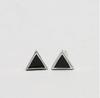 925 Sterling Silver Anti-Allergic Heart Stud Earrings for Men & Women - Simple Korean Style Black Cartilage Earrings