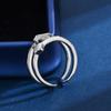 New Arrival Four-leaf Clover Ring High-end Luxury Zircon Open Ring