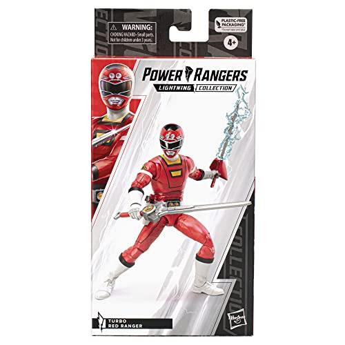 Power Rangers Lightning Collection Turbo Red Ranger 6-Zoll Premium Sammler-Actionfigur Spielzeug mit Zubehör, Ab 4 Jahren