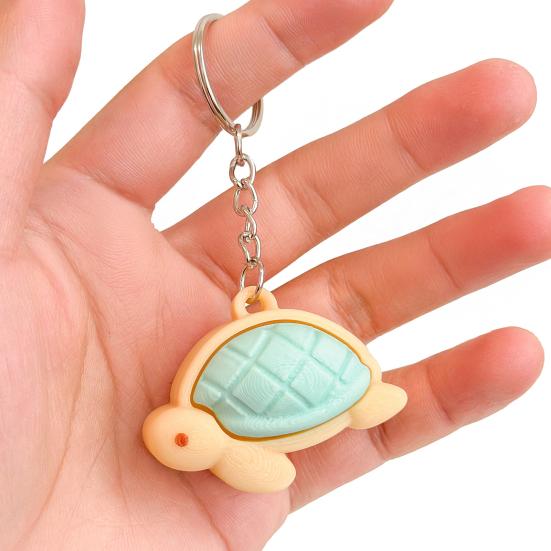 Keychain 3D Printing Sea Animal Design Turtle Crab Octopus Portable Pendant Decompression Stress Relief Key Chain
