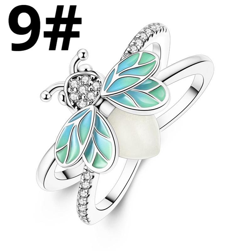 Authentic Luminous Firefly Charms Bee Light Bulb Bead Ring Earrings Fit Copper Bracelets Diy Cultural Jewelry Gift