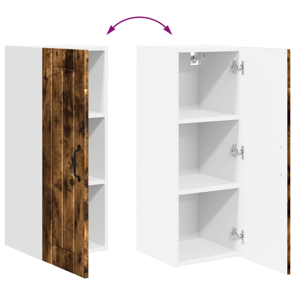 Wall Cabinet LUCCA Smoked Oak 30 X 31 X 80 Cm