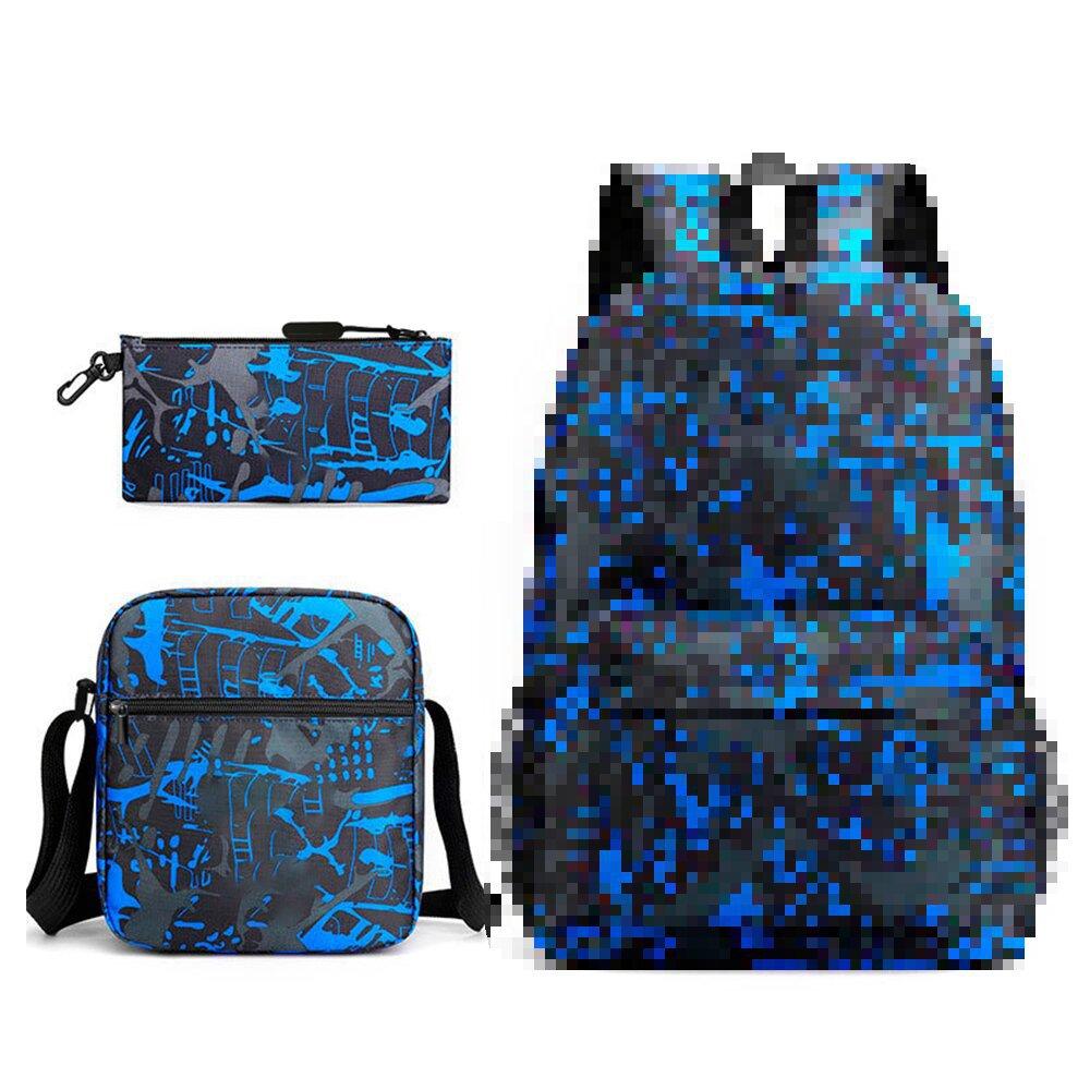 Heat Transfer Three-Piece Schoolbag Cartoon Peripheral Printing Backpack Student Satchel Pencil Case Ship according to the picture