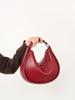 100% Genuine Leather Women Crescent Bag Handbag Luxury Women   Simple  Shoulder Crossbody Bag Commuter