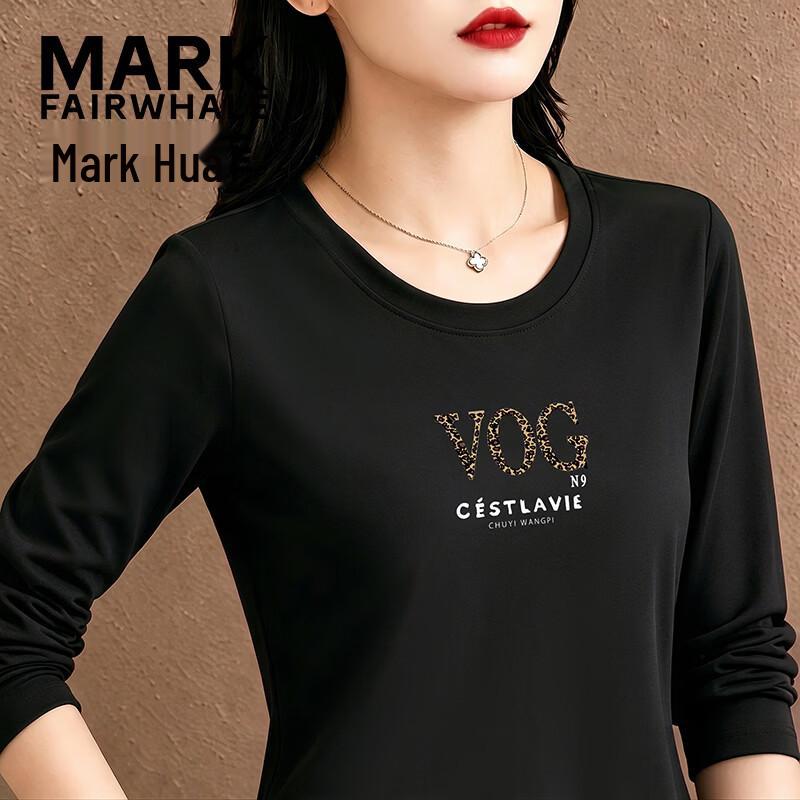 MARK FAIRWHALE Women's Long Sleeve Crewneck Graphic T-Shirt