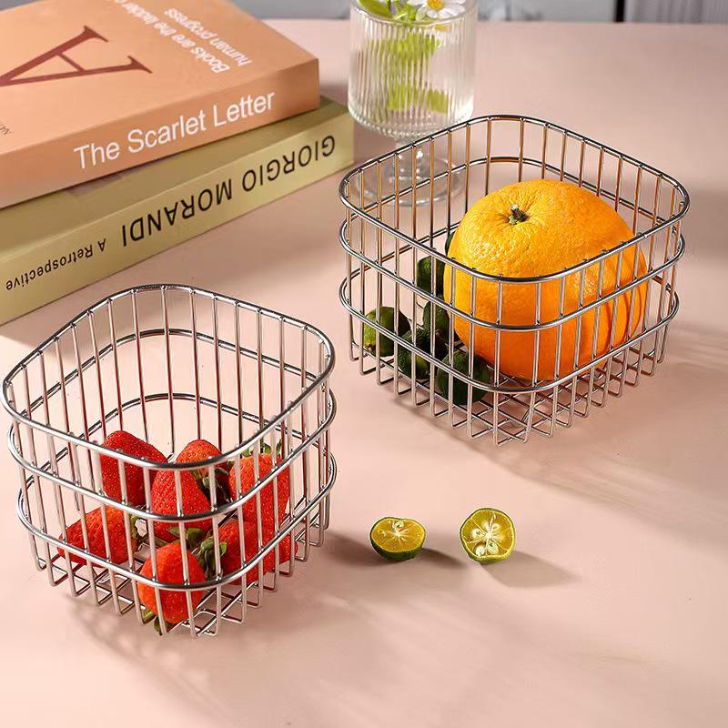 Stainless Steel Cosmetic Storage Basket - Home Ins Style