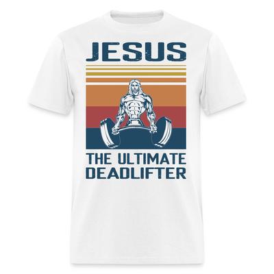 Jesus Der Ultimative Kreuzheber Lustiges Christliches Fitnessstudio und Workout Jesus Herren T-Shirt