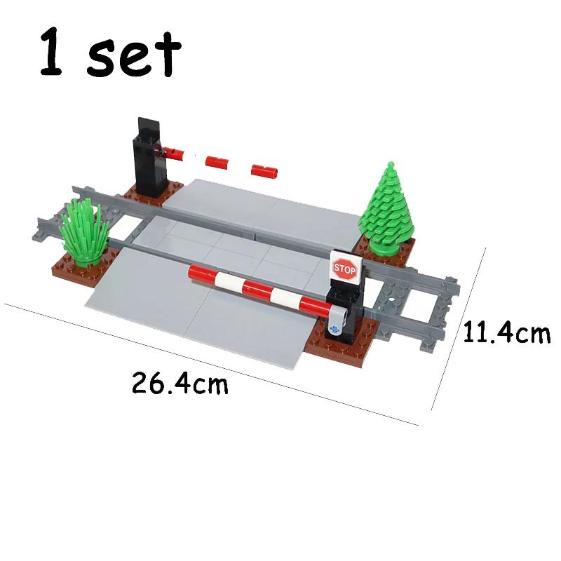 MOC City Train Tracks Flexible Straight Curved Soft Rail Switch DIY Building Block Models Railways Technical Train Parts Bricks