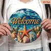 Ocean Metal Wall Art Sea Starfish Seashells Beach Decor
