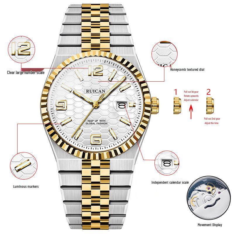 Swiss Glacier Blue Men`s Automatic Waterproof