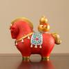 2026 Horse Chinese New Year Ornaments 2pcs Horse Figurines Resin Horse Statue Feng Shui Zodiacs Horse Sculpture Horse Mascot