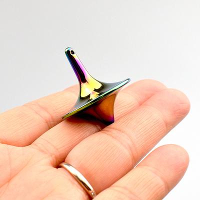 Pirocóptero Metálico Totem de Filme Prateado Pião Giratório de Mão Pontas dos Dedos Pequeno Giroscópio Ciclone Anti Stress Fidget Toys para Adultos Presentes 2025