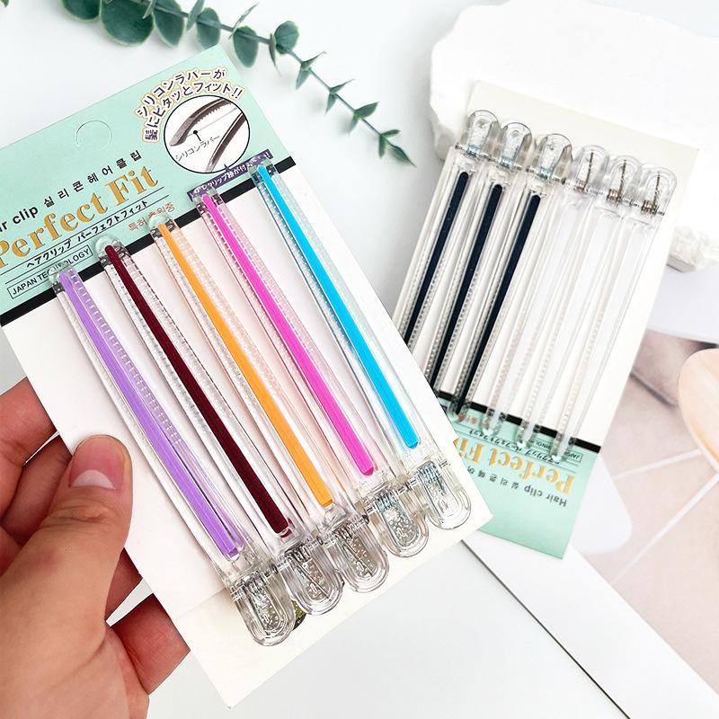 6pcs Pro Seamless Alligator Clip Hair Clip Barbershop Haircutting Sectioning Hairpin Salon Household Beauty Styling Tools