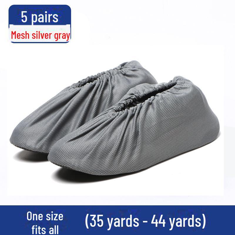 Durable Non-Slip Flannel Shoe Covers for Reusable Indoor Use - Ideal for Kids, Guests, and Students