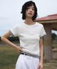 DEHEVE Layered Eyelet T-Shirt [Ivory]