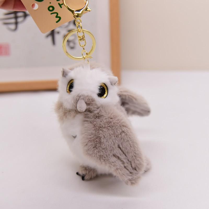 1 Piece Cartoon Chubby Parrot Sparrow School Bag Keychain Cute Bird Plush Pendant Exquisite Birthday Gift Car Decoration