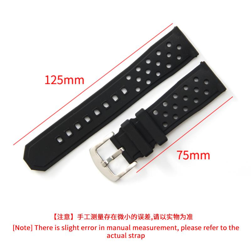 22mm Watch Strap For TAG Heuer F1 Monaco Carrera Formula 1 Watchband Air Vent Hole Wristband Rubber Silicone Bracelet Accessory