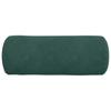 Bolster Cushions 2 pcs Dark Green Ø 15 x 40 cm Cord Fabric
