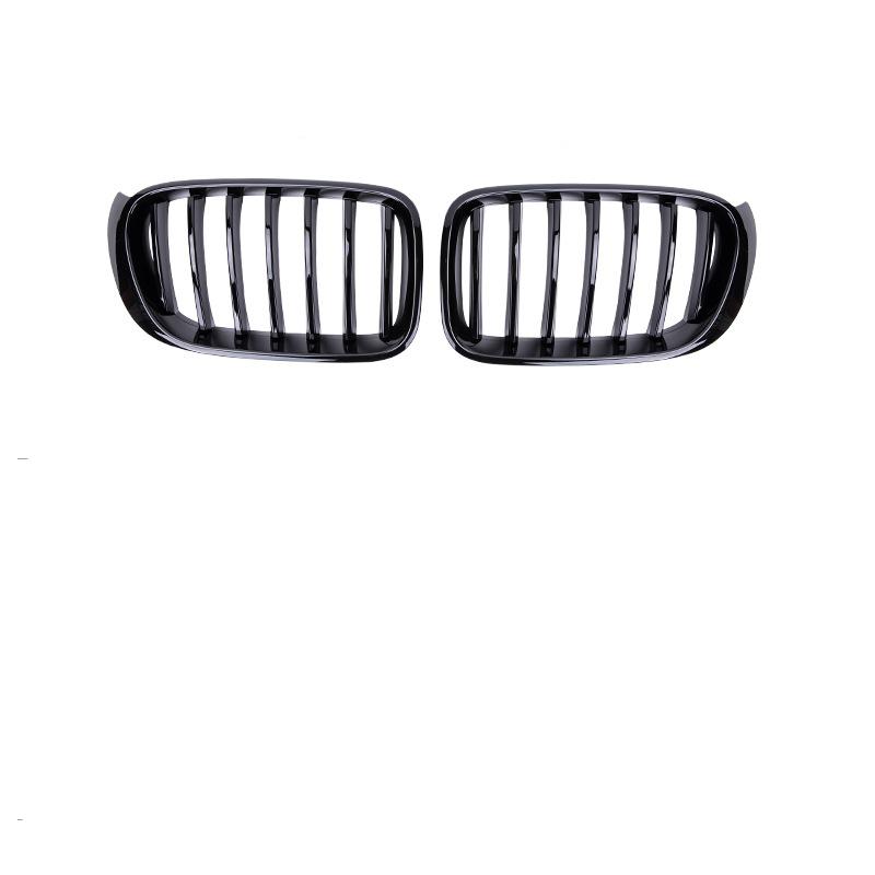 

Car Front Sport Kidney Grill Grille Glossy For BMW X3 F25 X4 F26 2014-2017 Single Line Slat Replacement Racing Bumper Grills S-Glossy Black