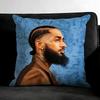N-Nipsey Husslee Rapper Cushion Cover Pillowcase Ultra Soft Skin Friendly Fabric Cloud Like Comfort & Concealed Zipper