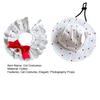Cat Costumes Breathable Cotton Adjustable Sun Hat And Scarf Set with Bow Decor Pet Clothes for Party Photography Props