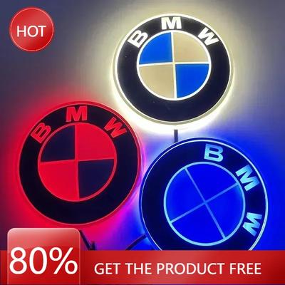 BABH1 8.2CM 4D LED Emblem Logo Glowing Light Car Badge For E46 E90 E60 F10 F11 F20 F30 F34 F01 G20 G21 G31 X1 X3 X5 X7 Accessories